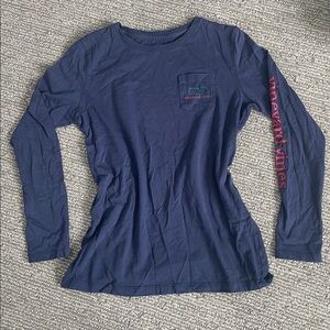 Navy Vineyard Vines Long Sleeve Shirt